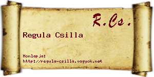 Regula Csilla névjegykártya